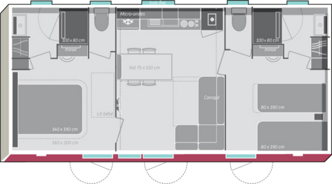 Lay-out Premium Stacaravans Îles d'Or®