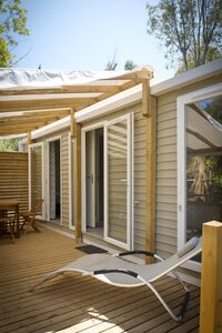Stacaravan Space Luxe Premium Terras Zon