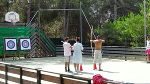 Camping Provence Zuid-Frankrijk Animatie voor volwassenen Boogschieten
