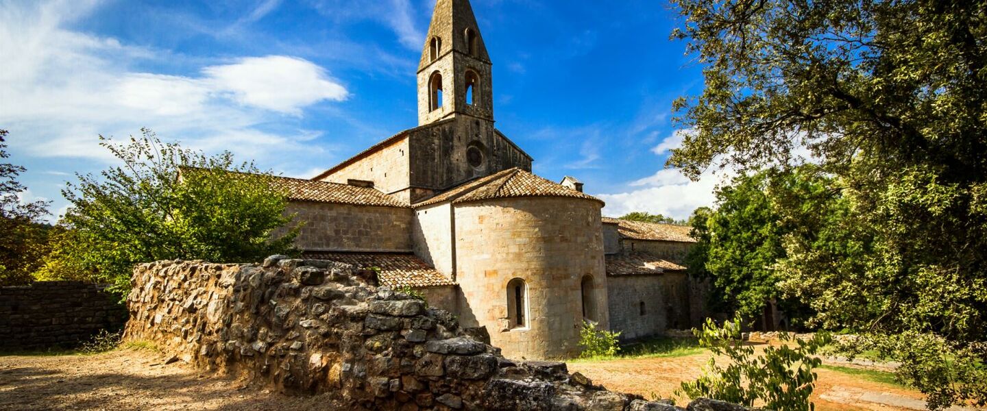 De apsis van de abdij van Thoronet in de Provence