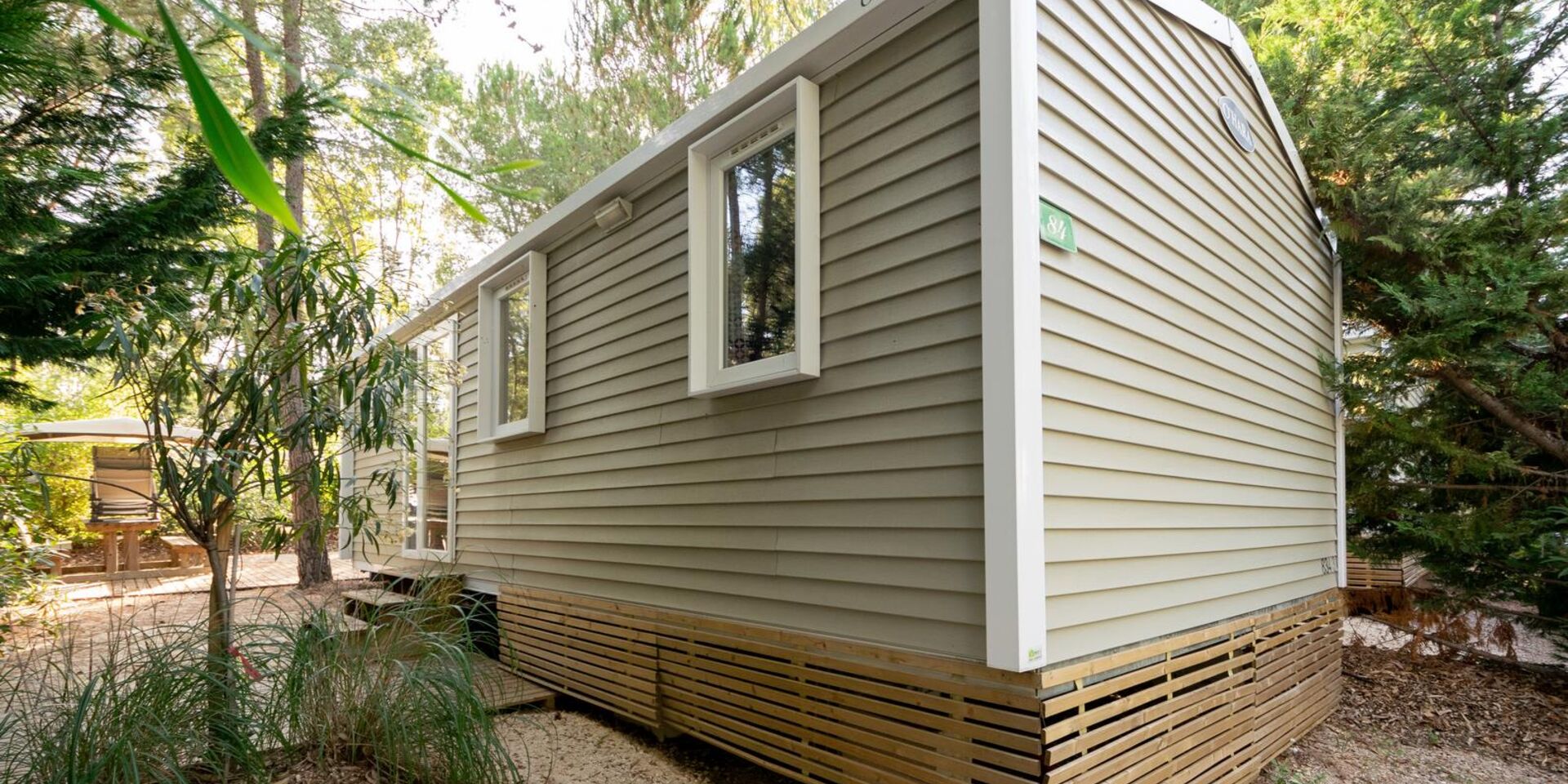 Camping Côte d’Azur Verhuur stacaravan met airco Comfort Klein Budget