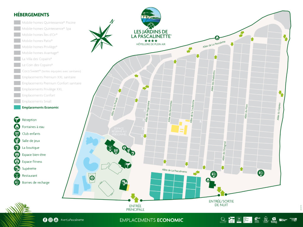 Lay-out Standaard Staanplaatsen - Tent / Caravan / Camper
