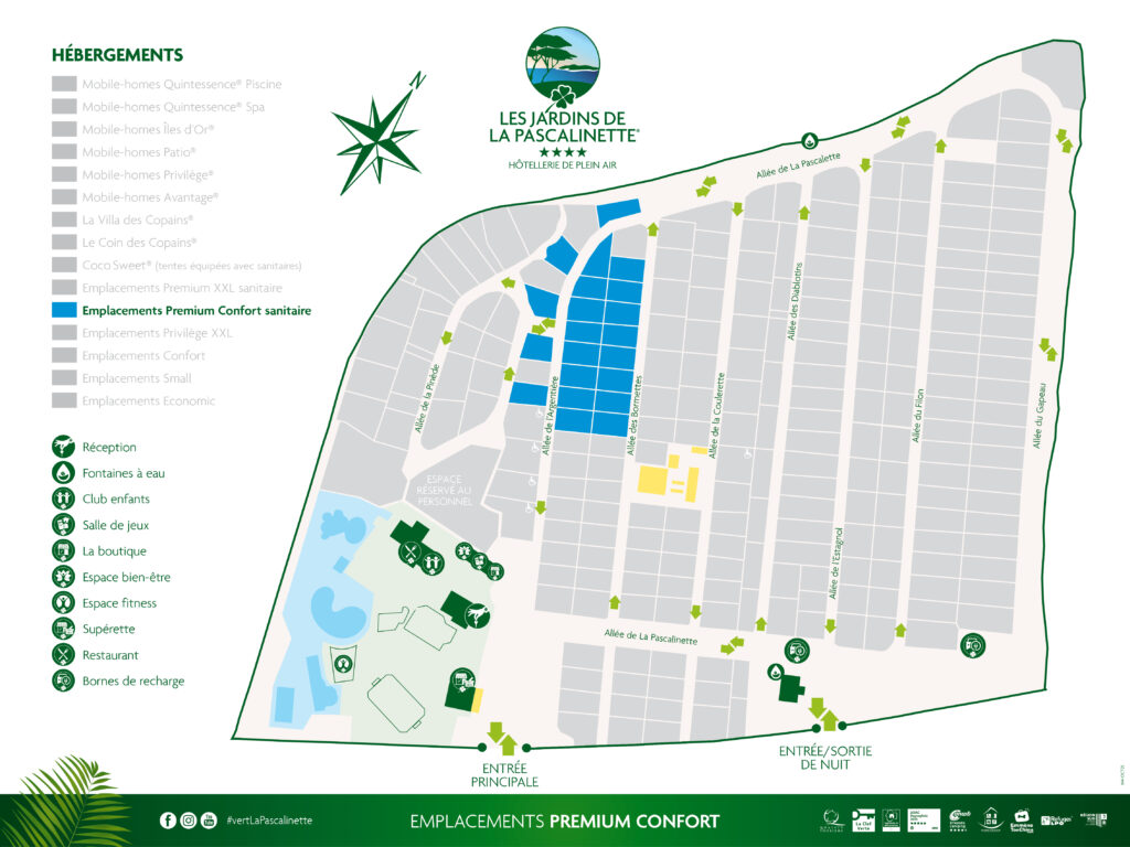Situation Staanplaats Premium Confort met privé sanitair