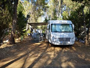 Uitzicht campers Staanplaats Provence
