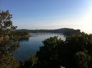 De kust van Giens nabij Hyères