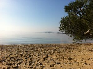 Strand dicht bij de Provençaalse camping Les Jardins de La Pascalinette