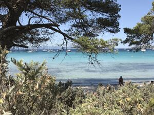 Vanaf de camping naar de haven van La Londe voor een uitstapje naar Porquerolles