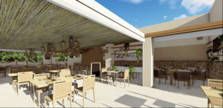 Voorbereiding voor de vernieuwing van het restaurant op 4-sterrencamping Les Jardins de La Pascalinette in de Provence