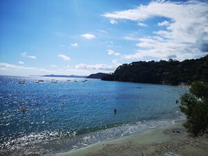 Zandstrand in La Londe, Provence