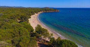 Het Pellegrin-strand in de Provence