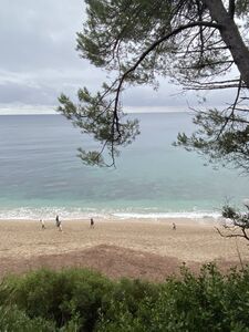 Een natuurlijk strand in de Provence