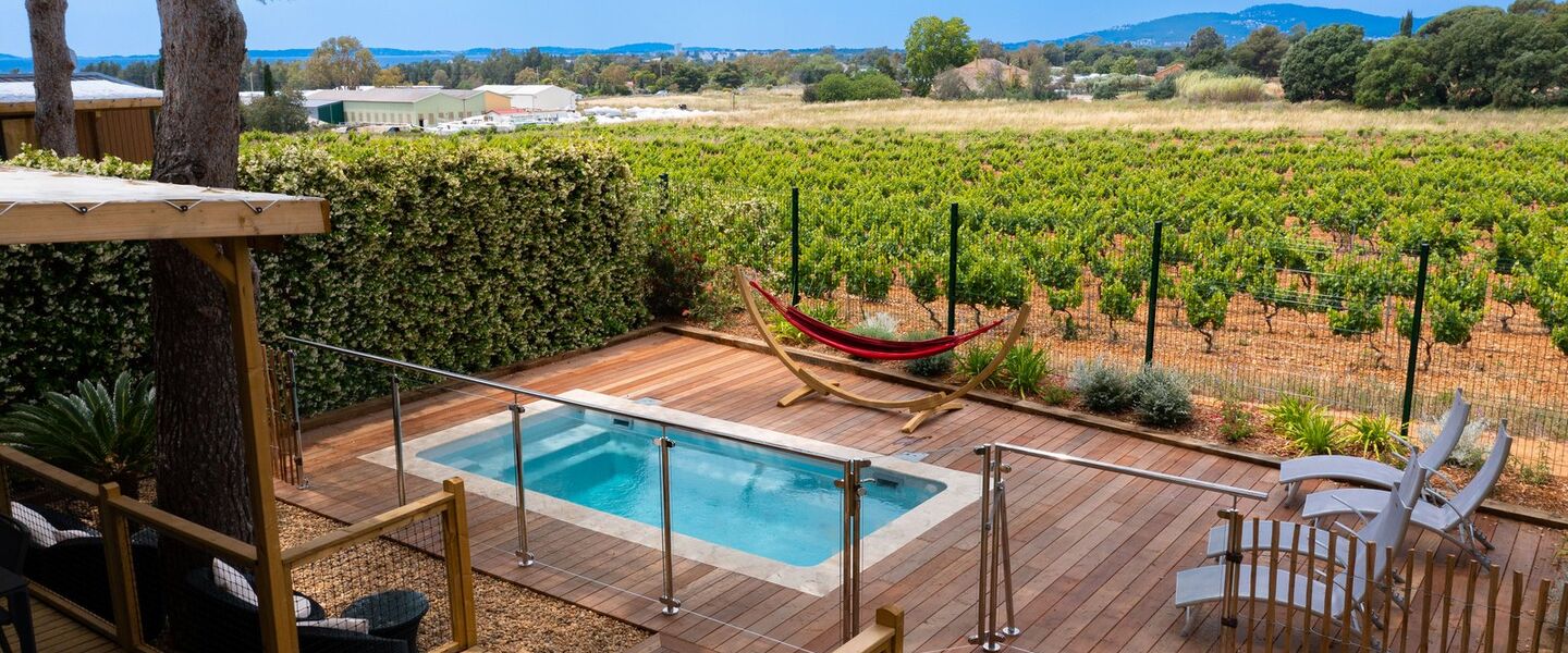 Stacaravan met airconditioning en privé zwembad in de Provence