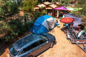 Staanplaats kamperen sanitaire camping Provence