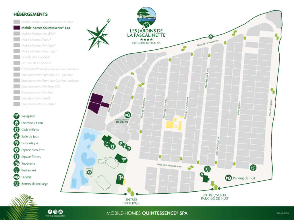 Situation Premium stacaravan Quintessence® - Spa -