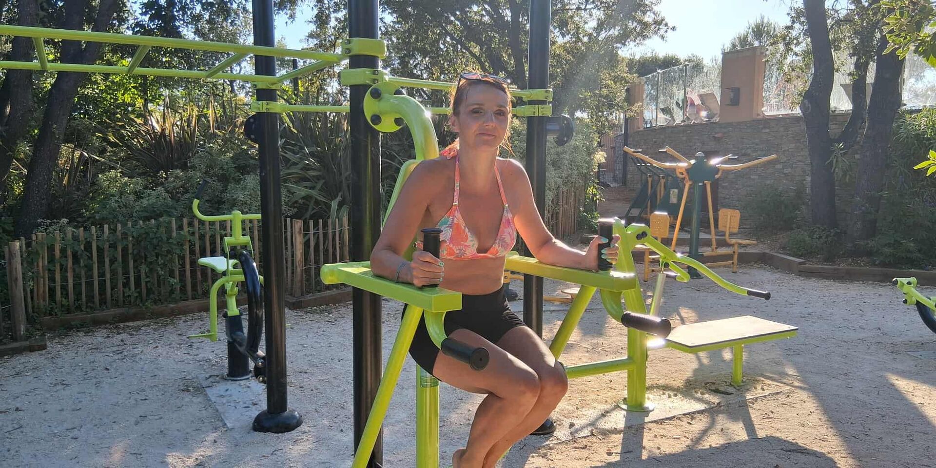 Fitnessapparatuur en sportief kamperen!